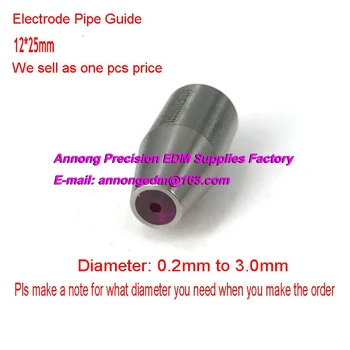 (5 Kusov) Ø0.4 mm EDM Elektródy Trubice Ruby Rúry Sprievodca OD12*Dĺžka 25 mm pre BaoMa vŕtačke