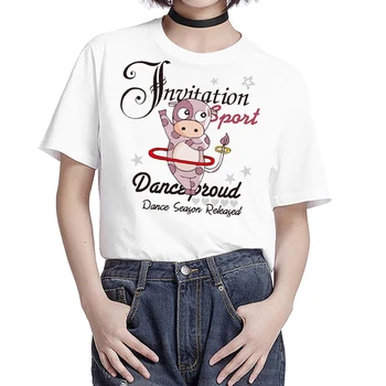 Dámy Cartoon T-shirt Krátkym rukávom letné tričká pre dievčatá