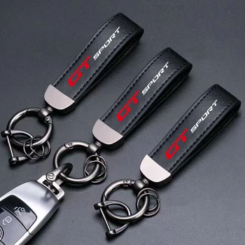 Kovové Auto Keychain pravej Kože Kľúč Reťazca Krúžok pre Ford VW BMW, Toyota, Subaru Dodge AMG Lada Auto Príslušenstvo
