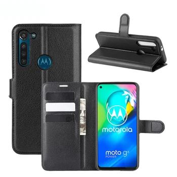 Pre Motorola Moto G8 Moc Prípade Flip Puzdro Pre Motorola Moto G8 Výkon Vysokej Kvality Usne Stojan, Kryt S Držiteľom Karty
